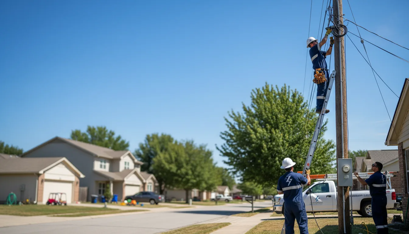 Residential electrician providing installation services in Varina, IA